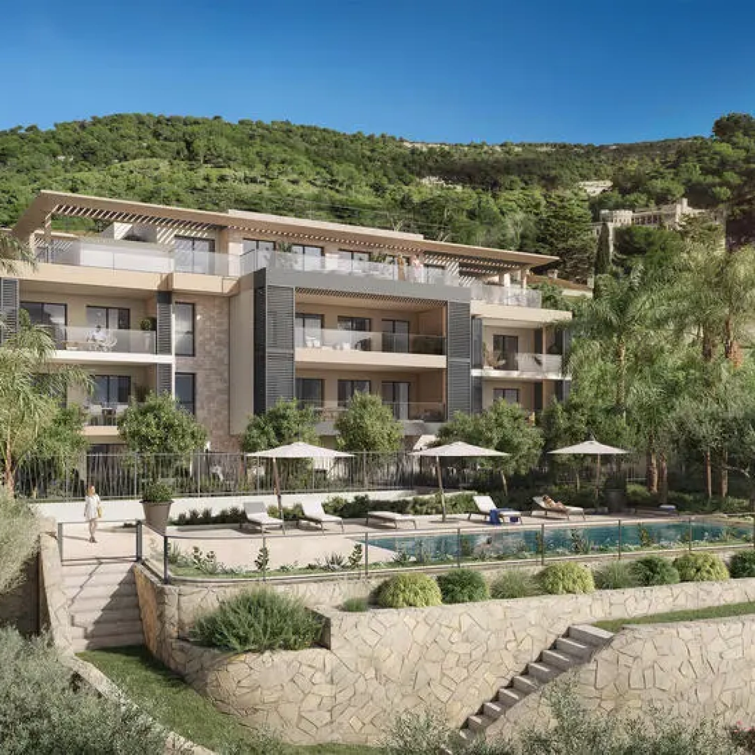 VEFA-avantages-inconvénients-èze-baies-des-saphirs-piscine-vue-extérieure